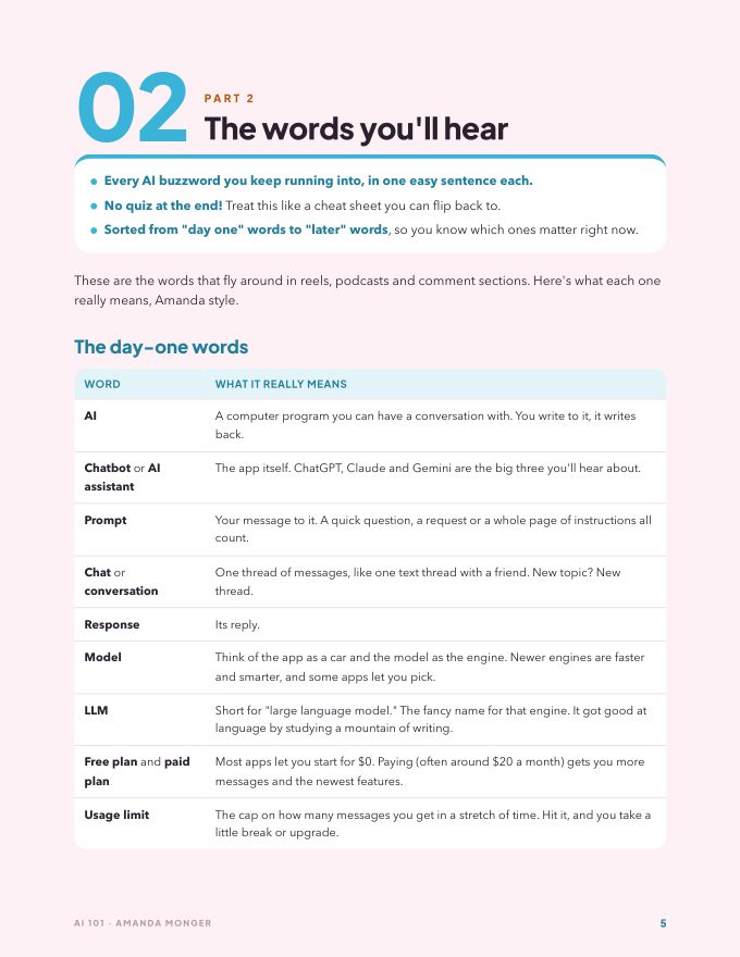 A page from inside AI 101