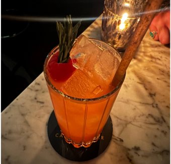 Orange cocktail, photographed by Amanda Monger