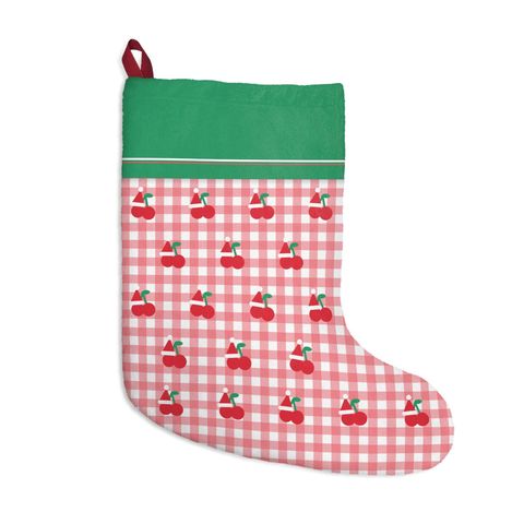 Merry Cherry Christmas Stocking from Amanda's Etsy shop