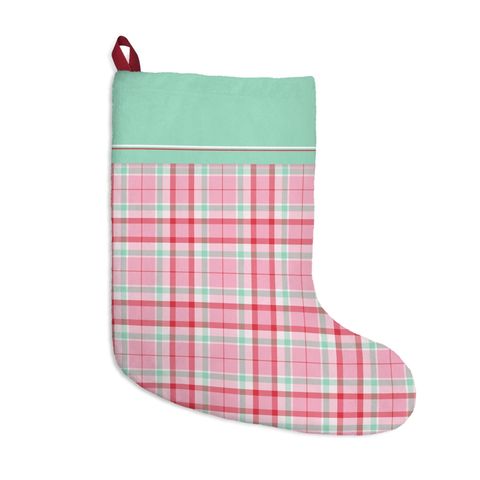 Sugarplum Plaid Christmas Stocking from Amanda's Etsy shop