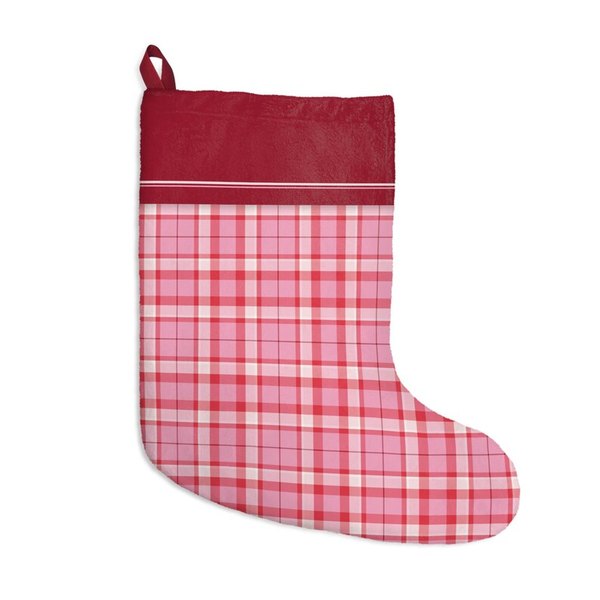 Sweetheart Plaid Christmas stocking from HerFun on Etsy
