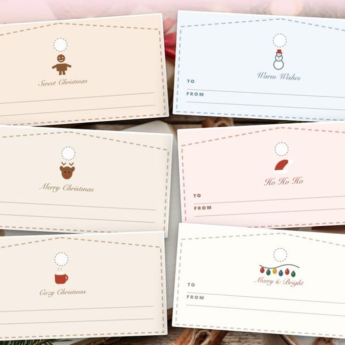 Christmas gift tags printable from Amanda's Etsy shop