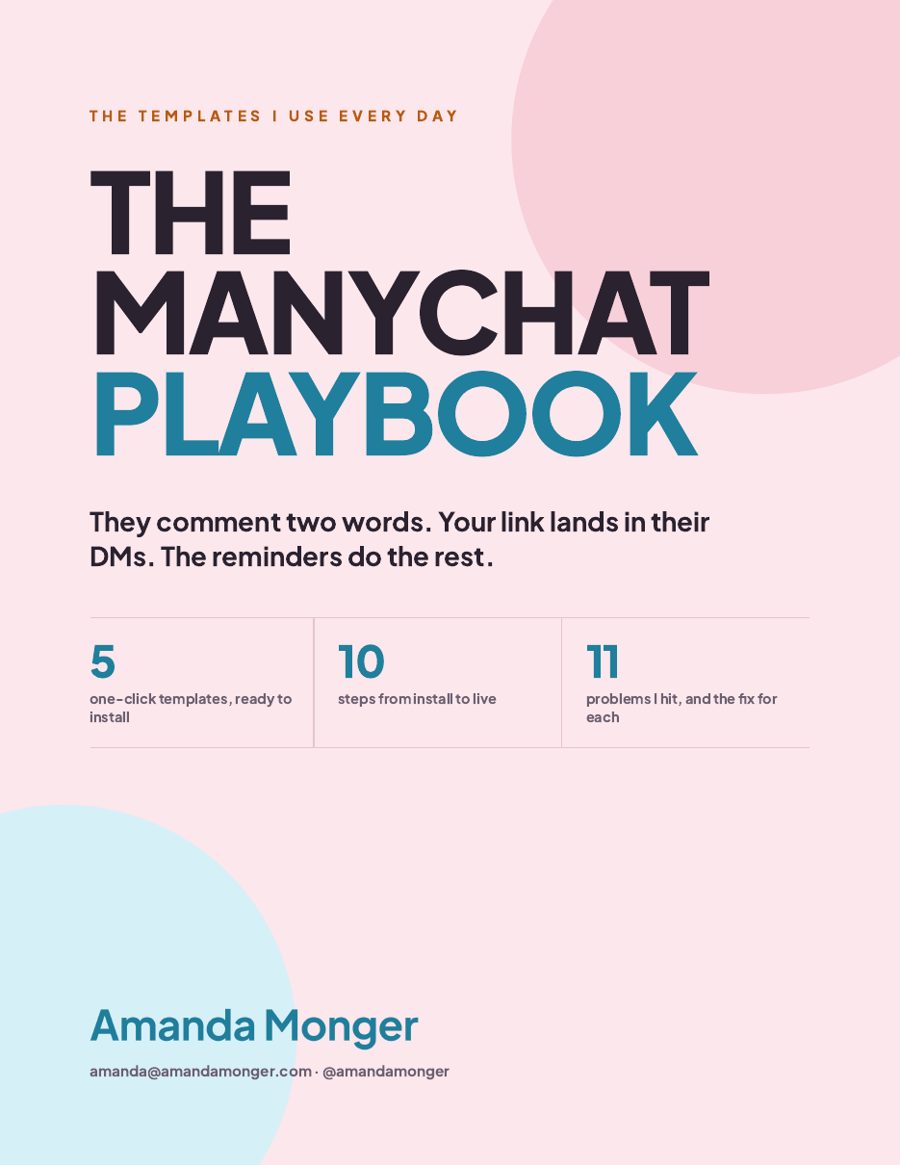The ManyChat Playbook cover
