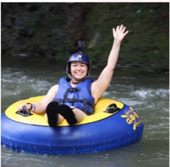 Amanda Monger, river tube