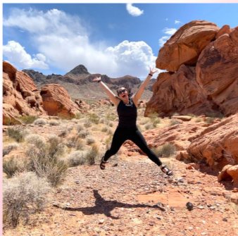 Amanda Monger, red rocks jump