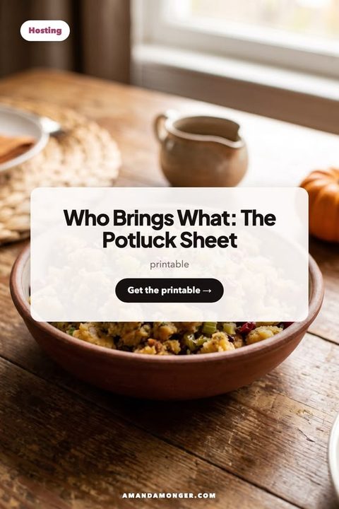 Who Brings What: The Potluck Sheet
