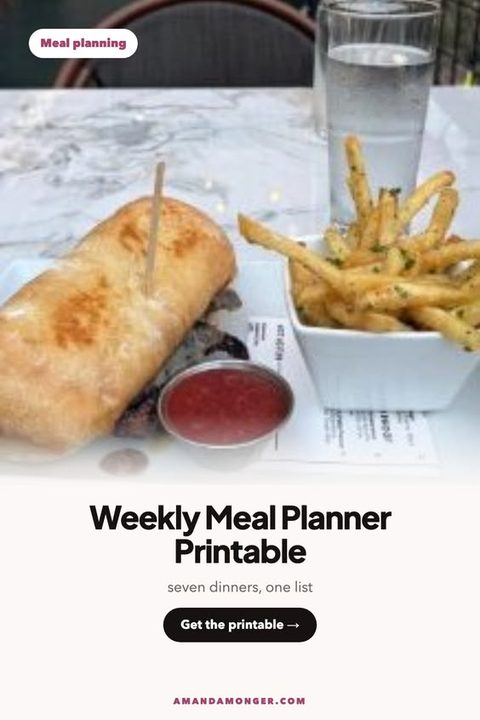 Weekly Meal Planner Printable